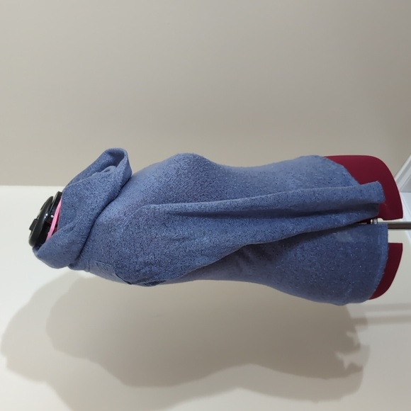 DKNY| Blue Large Cowl Neck Long Sleeve Sweater Acrylic Polyester Blend - Picture 3 of 16